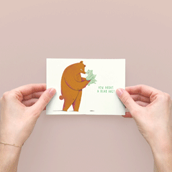 A card for anyone that deserves a big bear hug, but maybe not out in the wild.