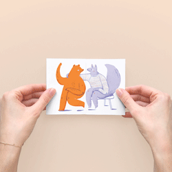 Let someone know he or she is a friend for life, through this unique foldable card.