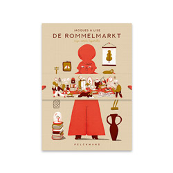 Add the Flemish leporello De Rommelmarkt to your collection, ISBN 9789464013221