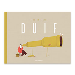 DUIF is a poetic visual children’s book telling the tender story of a young driven pigeon keeper, one who dreams of having his pigeon fly back home the very lengthy and surrealistic distance all the way from Moon to Earth. DUIF by Jacques & Lise, is published by Van Halewyck and created with the support of the Flemish Literature Fund. The ISBN of the book is 9789461317353.